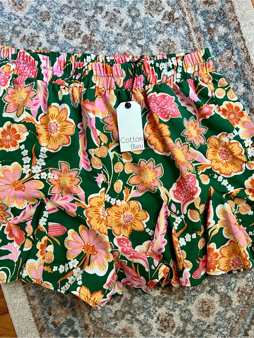Resort Wear Ruffle Shorts Size Large Floral Shorts